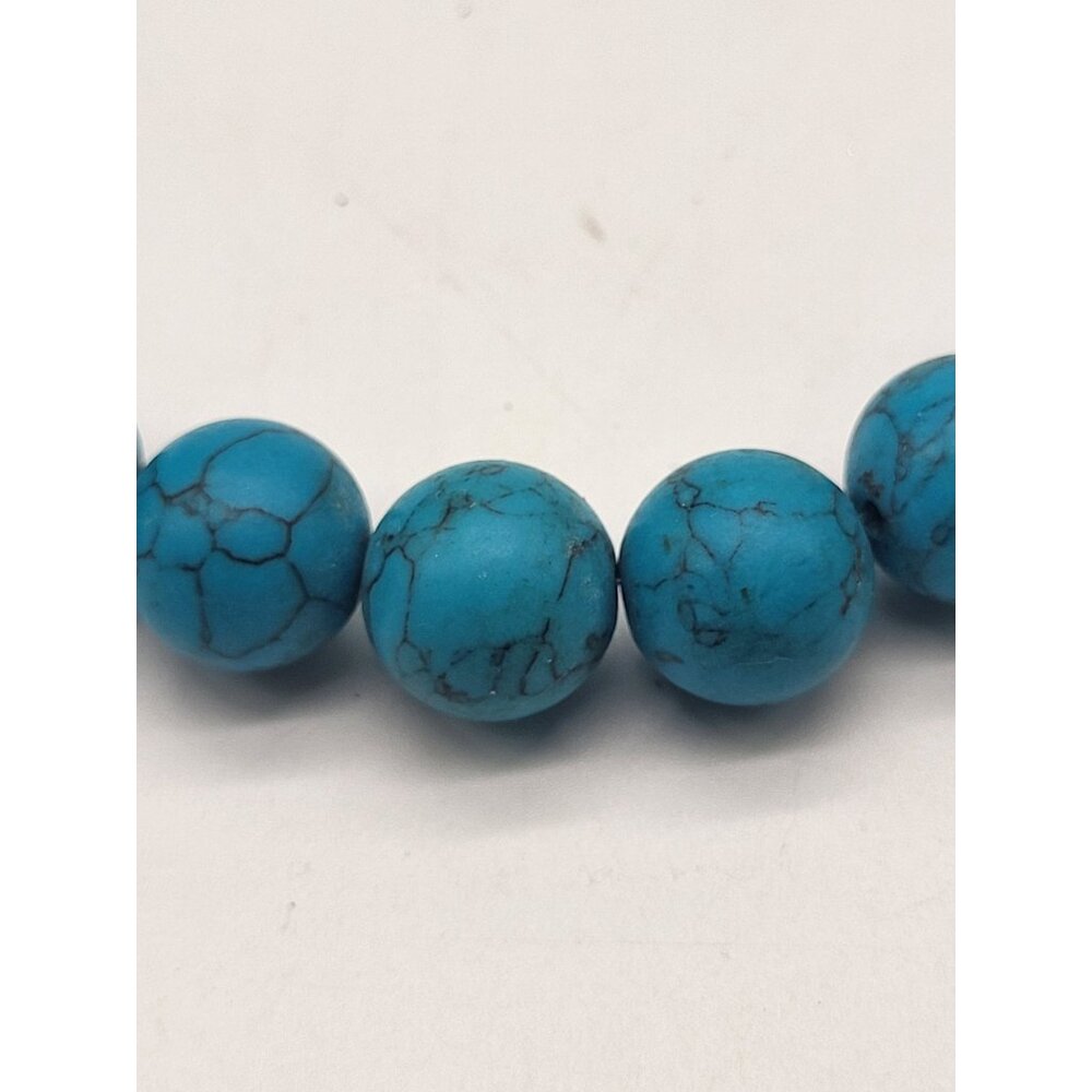 Faux Turquoise Beaded Necklace Country Southwestern - Picture 6 of 8